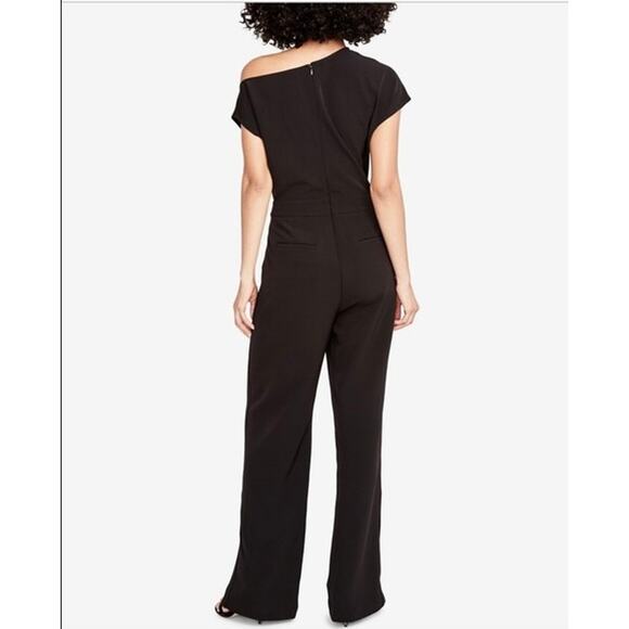 Rachel Rachel Roy One-Shoulder Black Jumpsuit Size 4 (Fits Like 6) - Picture 3 of 9